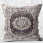 - K11630-Gorsel-2 - Realhomes RealHomes Krem Zeminde Hereke Motifli Dokuma Halı Desenli Dijital Baskılı Yastık Kırlent Kılıfı Realhomes