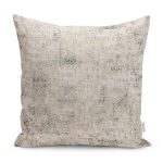 - K11642-Gorsel - Realhomes RealHomes Krem - Bej Zeminde Örgü Motifli Etnik Desenli Dijital Baskılı Yastık Kırlent Kılıfı Realhomes