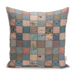 - K11649-Gorsel - Realhomes RealHomes Otantik Patchwork Motifli Geleneksel Desenli Dijital Baskılı Yastık Kırlent Kılıfı Realhomes