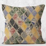 - K11652-Gorsel-2 - Realhomes RealHomes Geleneksel Kilim Motifli Patchwork Desenli Dijital Baskılı Yastık Kırlent Kılıfı Realhomes