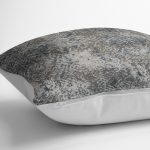 RealHomes Gri Zeminde Eskitme Motifli Antik Desenli Dijital Baskılı Yastık Kırlent Kılıfı Realhomes