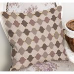 RealHomes Kahverengi - Bej Zeminde Morrocan Motifli Etnik Desenli Dijital Baskılı Yastık Kırlent Kılıfı Realhomes