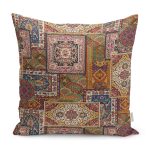 - K11667-Gorsel - Realhomes RealHomes Otantik Temalı Geleneksel Motifli Patchwork Desenli Dijital Baskılı Yastık Kırlent Kılıfı Realhomes