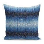 - K11686-Gorsel - Realhomes RealHomes Gold - Lacivert Zeminde Geometrik Motifli Üçgen Desenli Dijital Baskılı Yastık Kırlent Kılıfı Realhomes