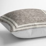 - K11695-Gorsel-3 - Realhomes RealHomes Ekru Zeminde Çerçeveli Motifli Örme Desenli Dijital Baskılı Yastık Kırlent Kılıfı Realhomes