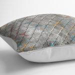 - K11699-Gorsel-3 - Realhomes RealHomes Gri Zeminde Morrocan Motifli Kanvas Desenli Dijital Baskılı Yastık Kırlent Kılıfı Realhomes