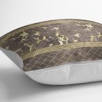 - K11700-Gorsel-3 - Realhomes RealHomes Kahverengi - Gold Zeminde Mermer Motifli Eskitme Desenli Dijital Baskılı Yastık Kırlent Kılıfı Realhomes