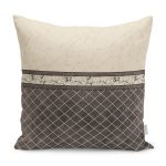 - K11701-Gorsel - Realhomes  RealHomes Krem - Kahverengi Zeminde Mermer Motifli Baklava Desenli Dijital Baskılı Yastık Kırlent Kılıfı Realhomes