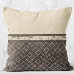 - K11701-Gorsel-2 - Realhomes  RealHomes Krem - Kahverengi Zeminde Mermer Motifli Baklava Desenli Dijital Baskılı Yastık Kırlent Kılıfı Realhomes