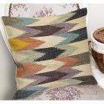 - K11714-Gorsel-1 - Realhomes RealHomes Örgü Temalı Patchwork Motifli Kilim Desenli Dijital Baskılı Yastık Kırlent Kılıfı Realhomes