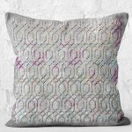 - K11719-Gorsel-2 - Realhomes RealHomes Gri - Mor Zeminde Geometrik Motifli Kanvas Desenli Dijital Baskılı Yastık Kırlent Kılıfı Realhomes