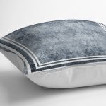 - K11721-Gorsel-3 - Realhomes RealHomes Mavi - Beyaz Zeminde Çerçeveli Motifli Otantik Desenli Dijital Baskılı Yastık Kırlent Kılıfı Realhomes