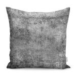 - K11722-Gorsel - Realhomes RealHomes Gri Zeminde Dokuma Halı Motifli Eskitme Desenli Dijital Baskılı Yastık Kırlent Kılıfı Realhomes