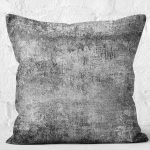 - K11722-Gorsel-2 - Realhomes RealHomes Gri Zeminde Dokuma Halı Motifli Eskitme Desenli Dijital Baskılı Yastık Kırlent Kılıfı Realhomes