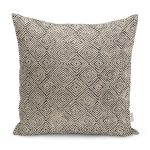 - K11728-Gorsel - Realhomes RealHomes Kahverengi Zeminde Kilim Motifli Dokuma Halı Desenli Dijital Baskılı Yastık Kırlent Kılıfı Realhomes