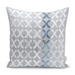 - K11729-Gorsel - Realhomes RealHomes Gri Zeminde Dokuma Halı Motifli Geometrik Desenli Dijital Baskılı Yastık Kırlent Kılıfı Realhomes