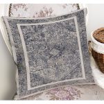 - K11731-Gorsel-1 - Realhomes RealHomes Gri Zeminde Eskitme Motifli Otantik Desenli Dijital Baskılı Yastık Kırlent Kılıfı Realhomes