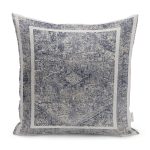 - K11731-Gorsel - Realhomes RealHomes Gri Zeminde Eskitme Motifli Otantik Desenli Dijital Baskılı Yastık Kırlent Kılıfı Realhomes