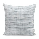 - K11753-Gorsel - Realhomes RealHomes Mavi - Beyaz Zeminde Eskitme Motifli Boya Desenli Dijital Baskılı Yastık Kırlent Kılıfı Realhomes