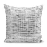 - K11754-Gorsel - Realhomes RealHomes Siyah - Beyaz Zeminde Eskitme Motifli Boya Desenli Dijital Baskılı Yastık Kırlent Kılıfı Realhomes