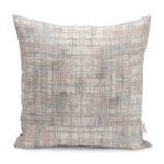 RealHomes Krem - Ekru Zeminde Otantik Motifli Dokuma Desenli Dijital Baskılı Yastık Kırlent Kılıfı Realhomes