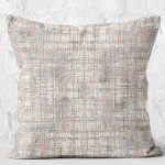 RealHomes Krem - Ekru Zeminde Otantik Motifli Dokuma Desenli Dijital Baskılı Yastık Kırlent Kılıfı Realhomes