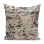 - K11783-Gorsel - Realhomes RealHomes Krem - Bordo Zeminde Eskitme Motifli Kilim Desenli Dijital Baskılı Yastık Kırlent Kılıfı Realhomes