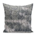 - K11799-Gorsel - Realhomes RealHomes Gri - Bej Zeminde Antik Motifli Örme Desenli Dijital Baskılı Yastık Kırlent Kılıfı Realhomes