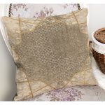 - K11810-Gorsel-1 - Realhomes RealHomes Krem Zeminde Çerçeveli Motifli Geometrik Desenli Dijital Baskılı Yastık Kırlent Kılıfı Realhomes