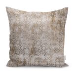 - K11824-Gorsel - Realhomes RealHomes Ekru - Krem Zeminde Örme Motifli Yöresel Desenli Dijital Baskılı Yastık Kırlent Kılıfı Realhomes