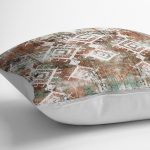 - K11825-Gorsel-3 - Realhomes RealHomes Yeşil - Kremit Zeminde Etnik Motifli Kilim Desenli Dijital Baskılı Yastık Kırlent Kılıfı Realhomes