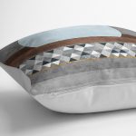 - K11841-Gorsel-3 - Realhomes RealHomes Mavi - Kahverengi Zeminde Geometrik Motifli Kanvas Desenli Dijital Baskılı Yastık Kırlent Kılıfı Realhomes