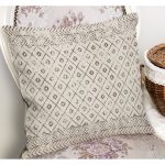 - K11853-Gorsel-1 - Realhomes RealHomes Bej Zeminde Bohem Motifli Baklava Desenli Dijital Baskılı Yastık Kırlent Kılıfı Realhomes