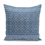 - K11857-Gorsel - Realhomes RealHomes Lacivert Zeminde Geleneksel Motifli Kilim Desenli Dijital Baskılı Yastık Kırlent Kılıfı Realhomes