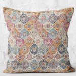 - K11858-Gorsel-2 - Realhomes RealHomes Rengarenk Etnik Motifli Uşak Desenli Dijital Baskılı Yastık Kırlent Kılıfı Realhomes
