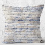 - K11859-Gorsel-2 - Realhomes RealHomes Krem - Mavi Zeminde Dokuma Motifli Örgü Desenli Dijital Baskılı Yastık Kırlent Kılıfı Realhomes