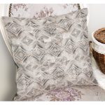 - K11860-Gorsel-1 - Realhomes  RealHomes Krem - Gri Zeminde Eskitme Motifli Etnik Desenli Dijital Baskılı Yastık Kırlent Kılıfı Realhomes