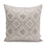 - K11861-Gorsel - Realhomes RealHomes Krem - Bej Zeminde Tribal Motifli Geleneksel Desenli Dijital Baskılı Yastık Kırlent Kılıfı Realhomes