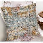 - K11879-Gorsel-1 - Realhomes RealHomes Antika Eskitme Motifli Tribal Desenli Dijital Baskılı Yastık Kırlent Kılıfı Realhomes