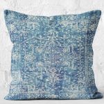 - K11886-Gorsel-2 - Realhomes RealHomes Mavi - Krem Zeminde Osmanlı Motifli Etnik Desenli Dijital Baskılı Yastık Kırlent Kılıfı Realhomes