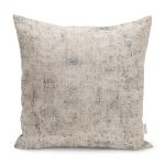 - K11896-Gorsel - Realhomes  RealHomes Krem - Ekru Zeminde Kilim Motifli Antik Desenli Dijital Baskılı Yastık Kırlent Kılıfı Realhomes