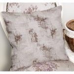 RealHomes Krem - Kahverengi Zeminde Örgü Motifli Eskitme Desenli Dijital Baskılı Yastık Kırlent Kılıfı Realhomes