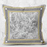 - K11921-Gorsel-2 - Realhomes RealHomes Gri - Siyah Zeminde Çerçeveli Motifli Antika Desenli Dijital Baskılı Yastık Kırlent Kılıfı Realhomes