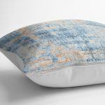 - K11936-Gorsel-3 - Realhomes RealHomes Mavi - Krem Zeminde Örme Motifli Kilim Desenli Dijital Baskılı Yastık Kırlent Kılıfı Realhomes