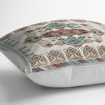 - K11937-Gorsel-3 - Realhomes RealHomes Ekru Zeminde Antika Motifli Dokuma Halı Desenli Dijital Baskılı Yastık Kırlent Kılıfı Realhomes