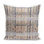 - K11939-Gorsel - Realhomes RealHomes Krem Siyah Zeminde Antika Motifli El Dokuma Desenli Dijital Baskılı Yastık Kırlent Kılıfı Realhomes