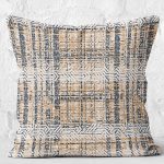 - K11939-Gorsel-2 - Realhomes RealHomes Krem Siyah Zeminde Antika Motifli El Dokuma Desenli Dijital Baskılı Yastık Kırlent Kılıfı Realhomes