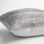 RealHomes Gri Zeminde Eskitme Motifli Geleneksel Desenli Dijital Baskılı Yastık Kırlent Kılıfı Realhomes