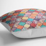 - K11943-Gorsel-3 - Realhomes RealHomes Çok Renkli Patchwork Motifli Geleneksel Desenli Dijital Baskılı Yastık Kırlent Kılıfı Realhomes