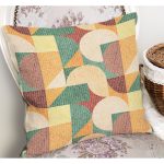 - K11946-Gorsel-1 - Realhomes RealHomes Rengarenk Art Deco Motifli Kilim Desenli Dijital Baskılı Yastık Kırlent Kılıfı Realhomes